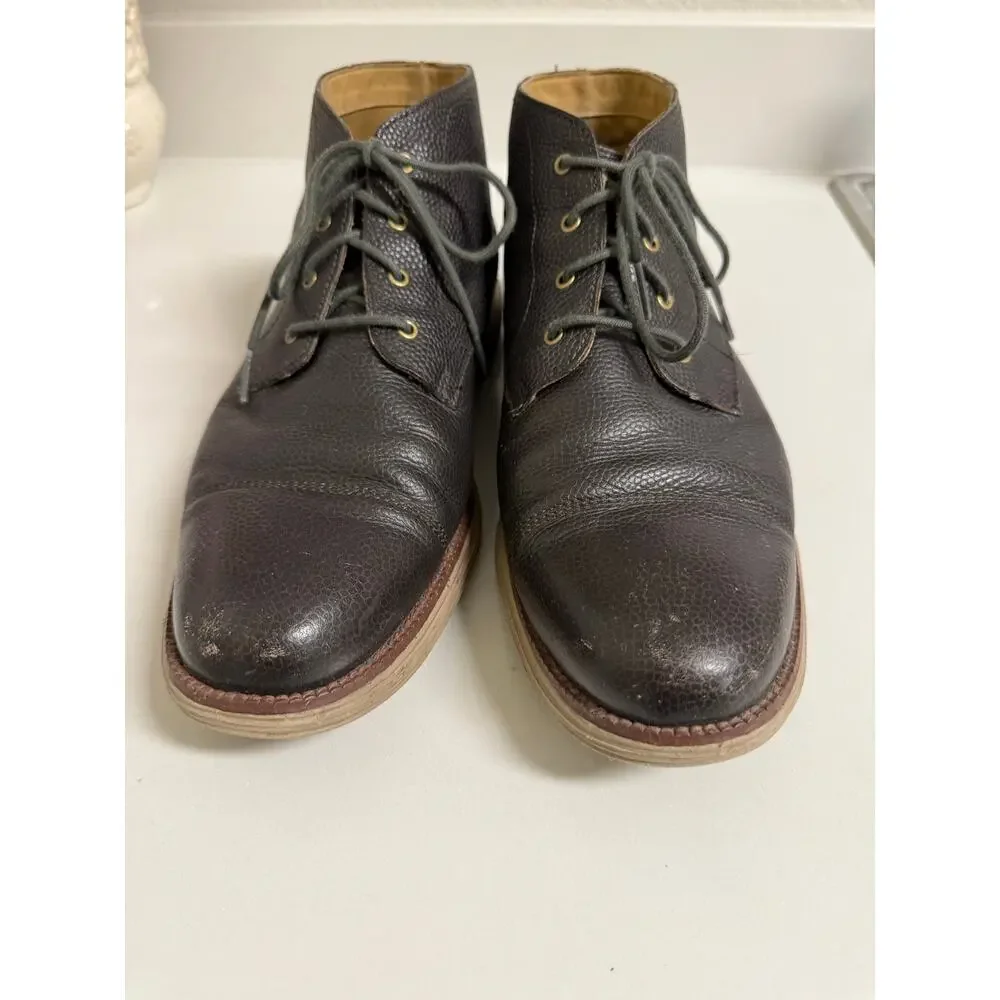 COLE HAAN Brown Leather Lace Up Casual Chukka Boots Shoes Men 11